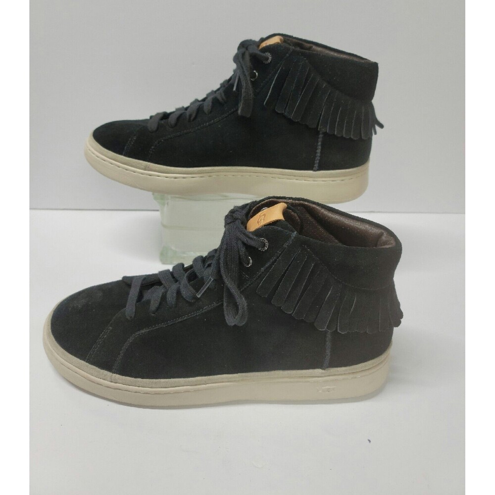 UGG Cali Fringe Men's Suede High Sneakers in Black Size 11 NEW $130